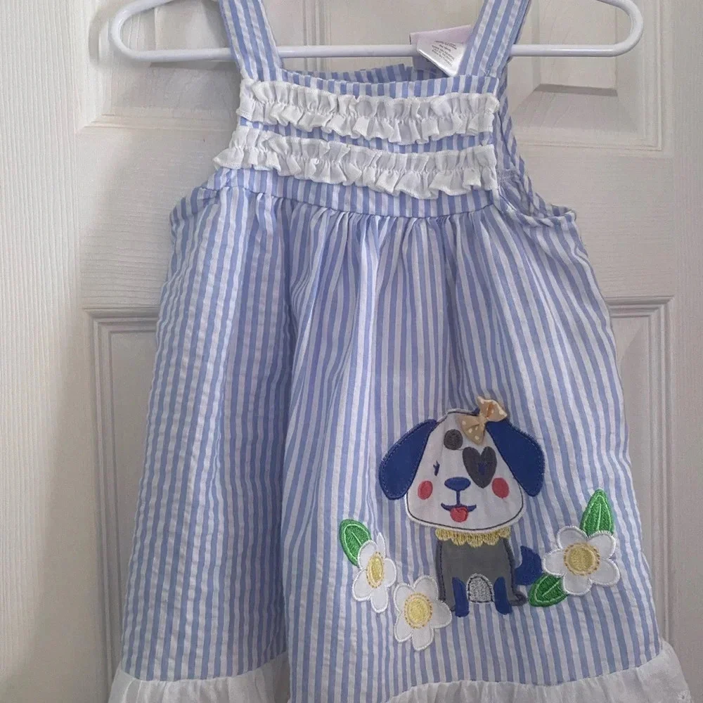 Nannette Puppy Appliqué Dress
